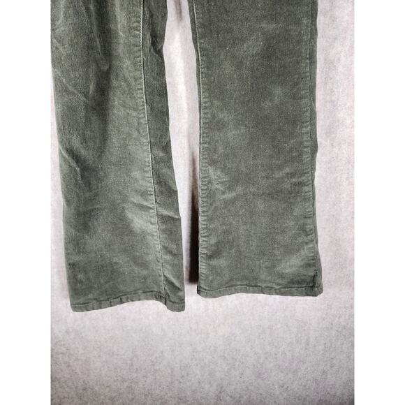 Youth BUBBLEGUM Green Tight Corduroy Flare Cuff 90s Jeans SZ 16 (26" Waist) - Picture 5 of 8
